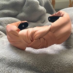 Lele Sadoughi Blush Silk Knotted Headband